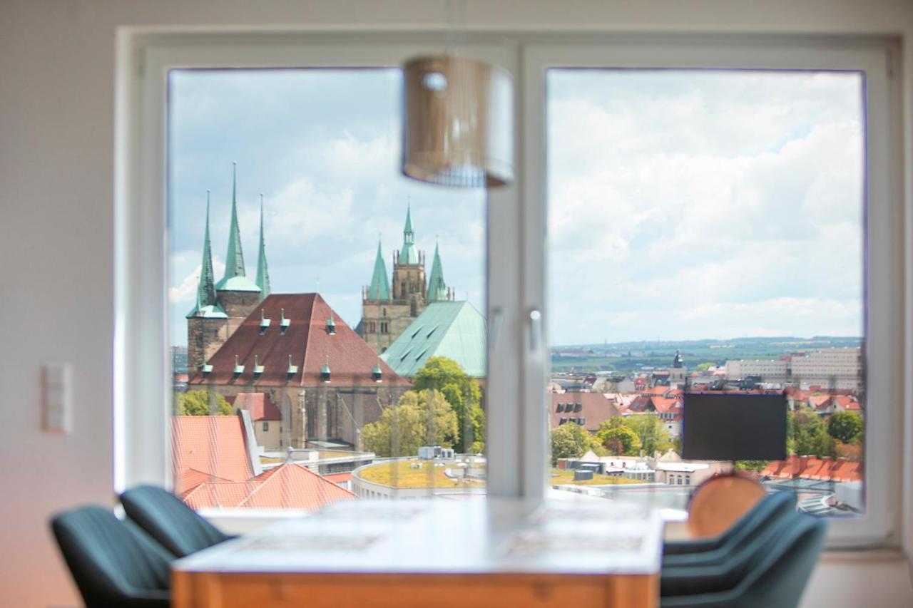 At The Top - Penthouse Ueber Den Daechern Der Stadt Erfurt Exteriér fotografie